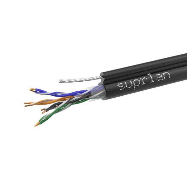 Кабель Standard UTP Cat.5e 4x2xAWG24 Cu PE Outdoor T-FG8 (трос) SUPRLAN