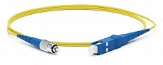 Патч-корд FC-S2-9-SC/UR-SC/UR-H-0.5M-LSZH-YL волоконно-оптический (шнур) SM 9/125 (OS2), SC/UPC-SC/UPC, 2.0 мм, simplex, LSZH, 0.5 м Hyperline