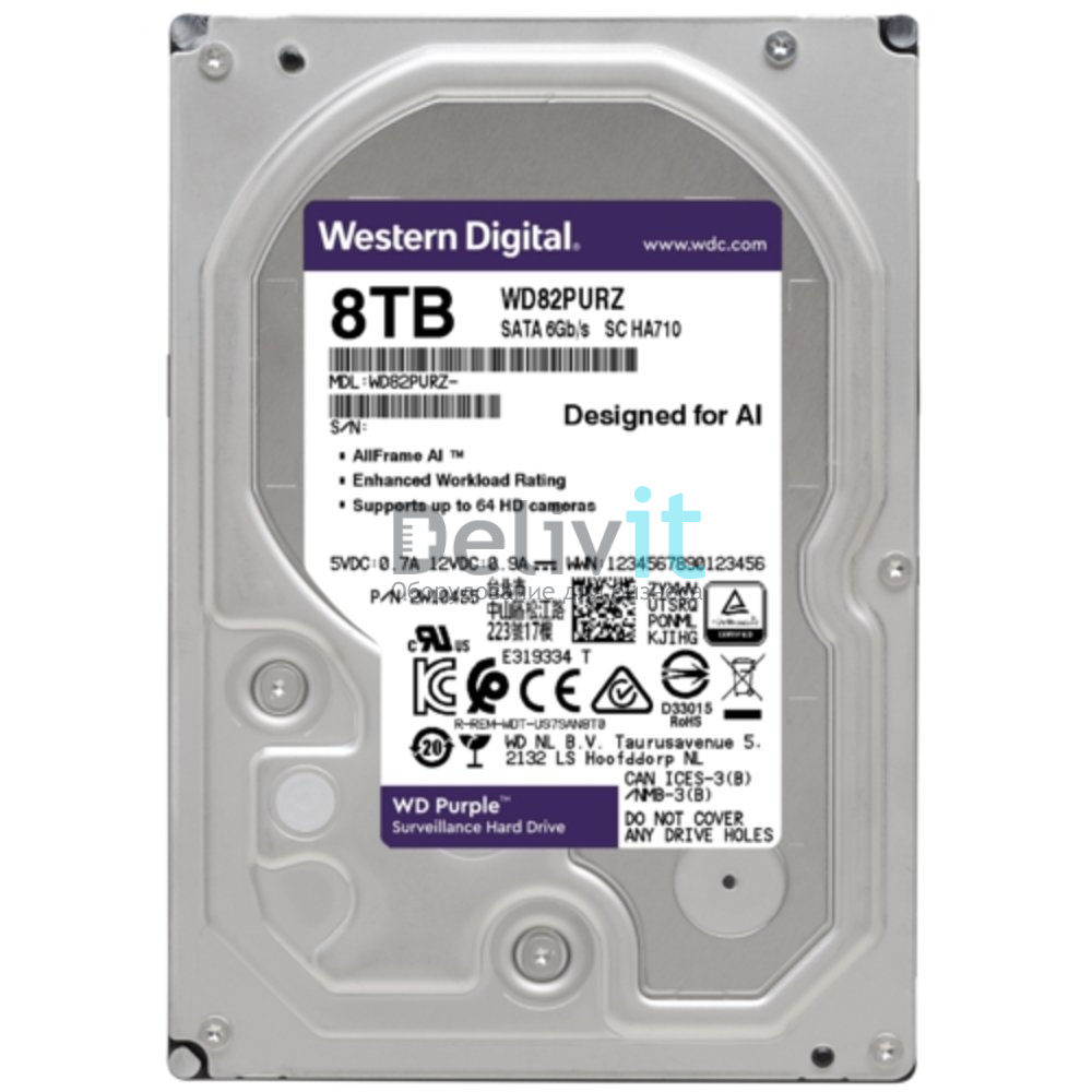 Жесткий диск 8 ТБ WD82PURZ Western Digital (WD)