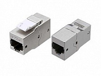 Адаптер CA2-KJ-C6-SH-BK RJ-45(8P8C) формата Keystone Jack, категория 6, 4 пары, экранированный, черный Hyperline