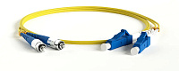 Патч-корд FC-D2-9-LC/UR-SC/UR-H-1M-LSZH-YL волоконно-оптический (шнур) SM 9/125 (OS2), LC/UPC-SC/UPC, 2.0 мм, duplex, LSZH, 1 м. Hyperline